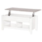 Lift-Top Coffee Table with Hidden Storage & Open Shelves
