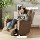 Power Recliner Chair, Fabric Upholstered Recliner Chair with USB Ports, Swivel and Rocking Function, Footrest