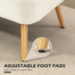 Modern 2 Seat Sofa for Bedroom, Upholstered Two Seater Couch with Rubber Wood Legs, Cream White