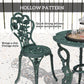 3 Pieces Patio Bistro Table and Chairs Antique Green