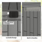 30 Gallon Resin Deck Box, Lockable Outdoor Storage Box, Splash-Resistant & UV Resistant Patio Storage Container