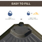 4-Piece Cantilever Offset Patio Umbrella Circular Base Stand w/Carry Handles, Water & Sand Filled