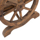 Wooden Wagon Wheel Bench Rustic Design 2 Seater Garden Outdoor Chair High Back Loveseat