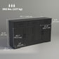 Sideboard Buffet Cabinet with Storage, Modern Coffee Bar Cabinet with 3 Drawers and Adjustable Shelves, Distressed Black