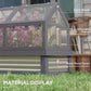 Raised Garden Flower Bed Kit with Greenhouse, Wooden Cold Frame Planter with Open Roofs, 48" x 24" x 32", Grey