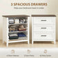 Dresser for Bedroom with 3 Drawers Storage Chest of Drawers for Living Room, Closet, Laundry, Entryway
