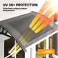 Window Awning Door Canopy, 29.9" x 39.4" Polycarbonate Cover, Front Door Patio Canopy with Solid Panel, Transparent