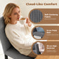 Modern Dining Chairs Set of 4, Kitchen Chairs with Rubberwood Legs and Padded Seat, Dark Grey