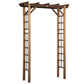 85" Wooden Outdoor Garden Arbour, Garden Arch Trellis for Climbing Vines for Wedding and Ceremony - Carbonized