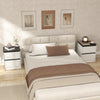 Nightstands Set of 2, Modern Bedside Tables with 2 Drawers, End Side Tables for Bedroom, White