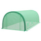 Upgraded Tunnel Greenhouse Green House with Mesh Door and Windows, 6 Plant Labels and Gloves, White