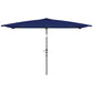 6.5x9.6ft Rectangle Aluminum Tilt Patio Umbrella, Garden Market Parasol, Outdoor Sunshade Canopy with Crank, Navy Blue