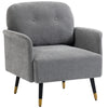 Tufted Accent Chair with Metal Legs