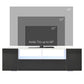 TV Stand for TVs up to 60", TV Unit with LED Lights, Storage Shelves and Cupboards, 53.9" x 13.8" x 16.5", Grey