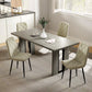 Industrial Kitchen Table for 8, 71" Rectangular Dining Table with Thick Tabletop for Dining Room, Grey Wood Finish