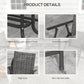 Outdoor 4 Pieces Patio Furniture Set, Garden Set with Two Foldable Armchairs, a Loveseat & Glass Top Table, Mixed Grey