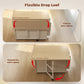 Kitchen Island Cart, Rolling Kitchen Island Table with Drop Leaf, Drawer, Spice and Towel Rack, White