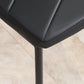 Dining Chairs Set of 4, Modern Accent Chair with High Back, Upholstery Faux Leather and Steel Legs for Living Room, Kitchen, Black