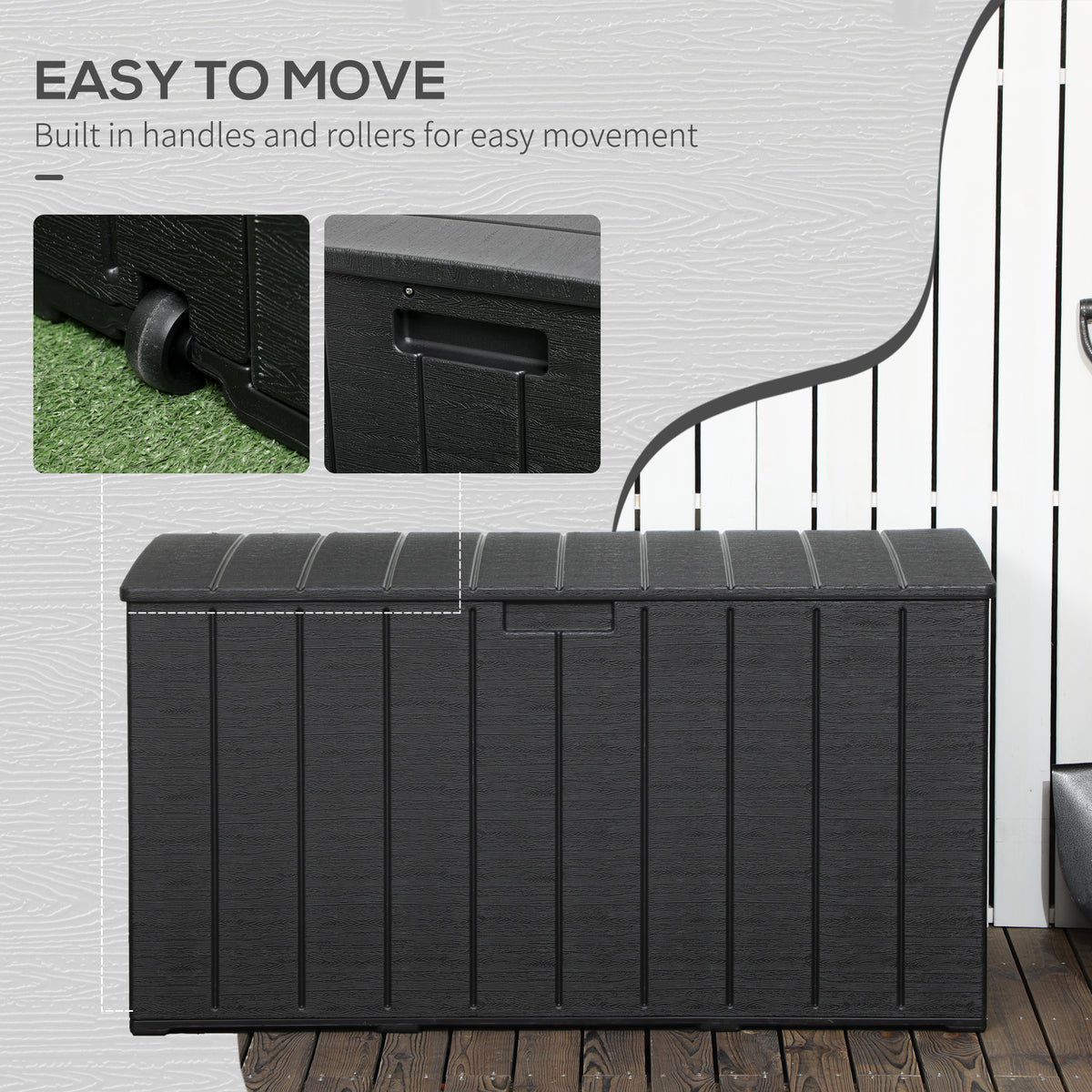 81 Gallon Storage Box with Wheels and Handles