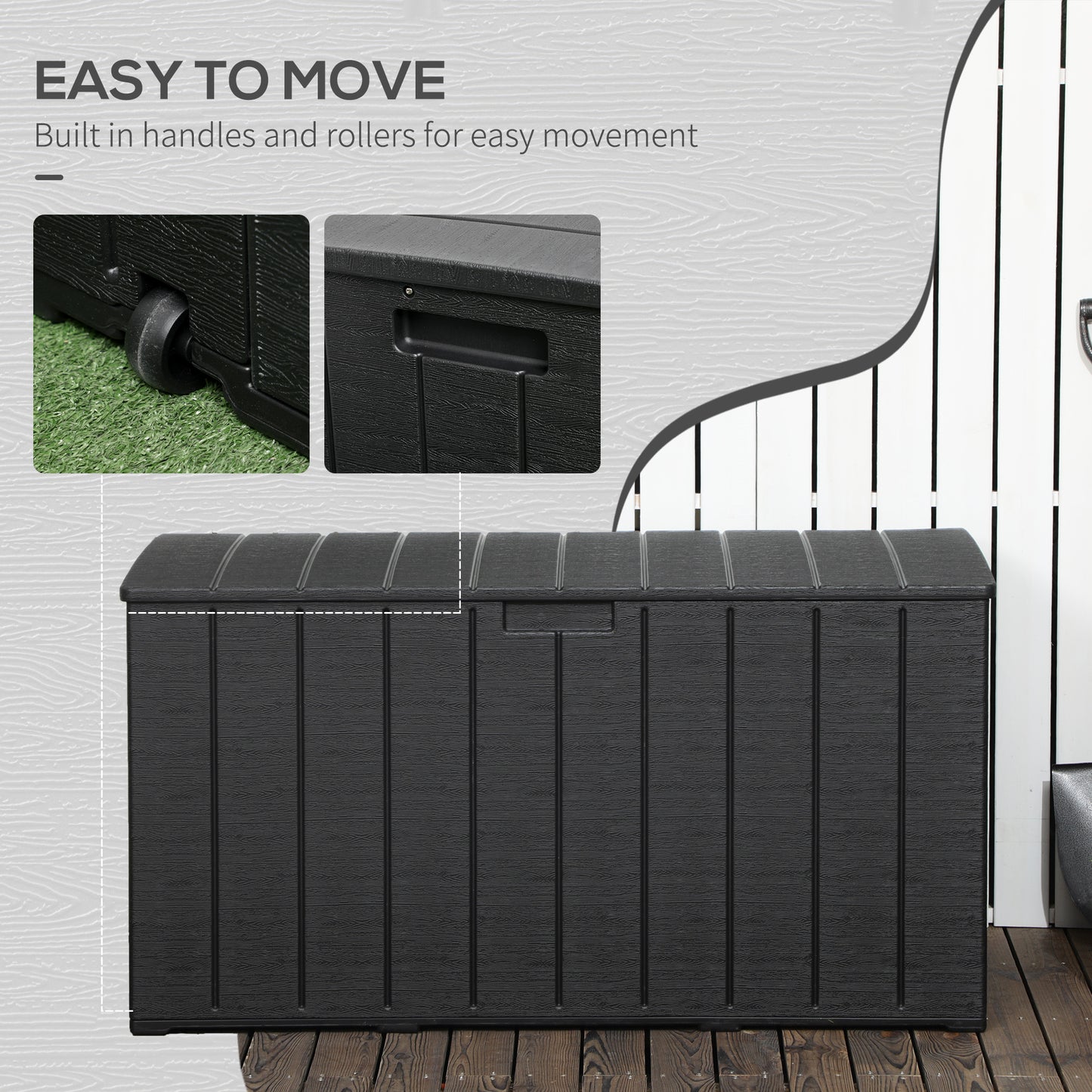 81 Gallon Storage Box with Wheels and Handles