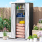 Outdoor Storage Shed with Adjustable Shelves Metal Garden Shed with Double Doors for Patio Balcony Garage