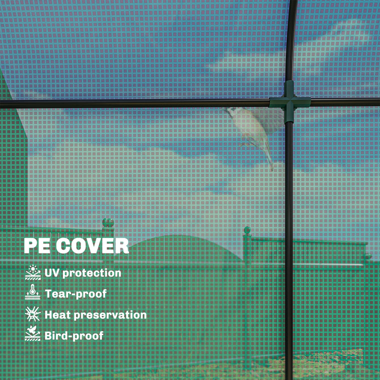 6' x 2' x 6.6' Mini Greenhouse with Roll-Up Door and Mesh Window
