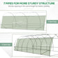 19.7' x 9.8' x 6.6' Large Walk-in Greenhouse Garden Plant Seed Growing Tent Tunnel Shed with Windows and Door Green