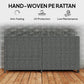 162-Gallon Rattan Deck Box with Wheels