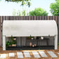 Walk-in Lean-to Greenhouse, Outdoor Gardening Green House with Zipper Roll-up Doors and Window