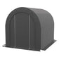 Outdoor Storage Shed, Heavy Duty Galvanized Steel Portable Shed for Bike, Motorcycle, Garden Tools, Black