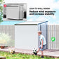 Outdoor Storage Shed Lean to Shed Outdoor Metal Tool Shed with Lockable Door and Air Vents, Dark Grey
