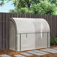 Walk-in Lean-to Greenhouse, Outdoor Gardening Green House with Zipper Roll-up Doors and Window