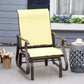 Outdoor Glider Chair, Patio Glider with Steel Frame and Mesh Fabric, Outdoor Chair for Backyard, Garden, Porch, Beige