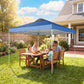Pop Up Canopy Waterproof Canopy Tent with Carrying Bag for Parties Garden BBQs 9.8' x 9.8', Blue