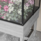 Wood Elevated Planter Box with Cold Frame Greenhouse, Raised Garden Bed for Vegetables, Flowers, Herbs, Distressed Grey