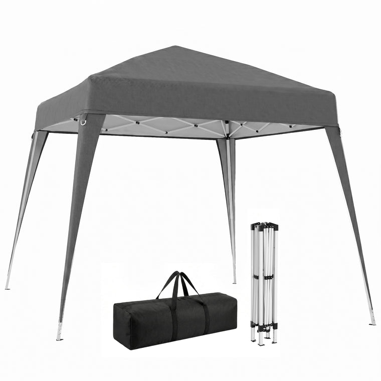 8' x 8' Grey Pop-Up Party Tent with Carrying Bag