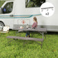 6 ft Plastic Bench Seat, 2 PC Portable Foldable Folding Bench with Carrying Handle for Picnic Camping, Distressed Brown