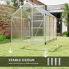 6' x 6' x 6.6' Silver Polycarbonate Greenhouse with Rain Gutter