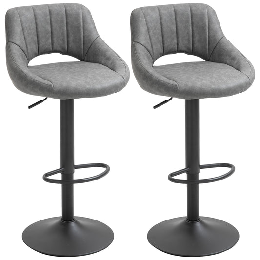 Swivel Counter Height Bar Stools Set of 2 - Grey