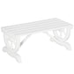 Rustic Wood Wheel Outdoor Garden Bench for 2-Person with a Unique Wheel Design on the Legs & Strong Build, White