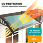 Window Awning Door Canopy, Polycarbonate Front Door Outdoor Patio Cover, Sun Shelter, Hollow Sheet for UV, Rain, Snow and Sunlight Protection, Brown, 40" x 80"
