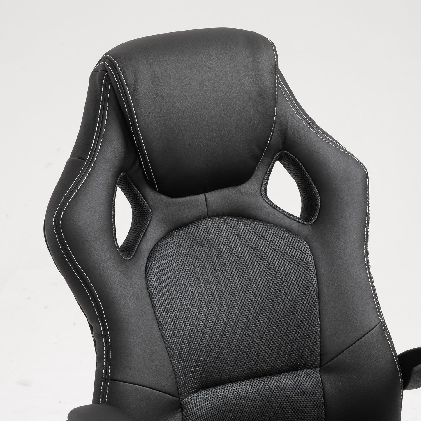 Racing Gaming Chair Office Chair Computer Desk Gamer Chair with Swivel Wheels, Padded Headrest, Tilt Function, Grey