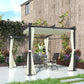 Metal Pergola with Sliding Roof Canopy, Retractable Pergola Canopy