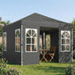 9.6 x 9.6 ft Pop Up Canopy Tent with 4 Sidewalls, UPF 50+ 1-Button Push Easy Setup Outdoor Instant Canopy, Dark Grey