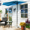 55 lbs Half Granite Parasol Base, Outdoor Umbrella Stand Weight for 1.3