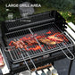 Charcoal Barbecue Grill with Adjustable Grill Height, Portable BBQ Trolley with Ash Catcher and Wheels, Black