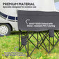 6 Seat Folding Camping Chair with Cup Holder and Carrying Case for Camping, Picnic, Sports Events, Dark Grey