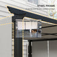 Metal Pergola, Outdoor Pergola with Retractable Canopy, for Garden, Patio, Backyard, Deck
