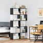 Modern Bookcase 5-Tier Display Shelf Storage Shelf Room Divider Living Room Home Office Furniture, Black