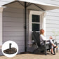 20 lbs Resin Half Round Patio Umbrella Base 20" Outdoor Decorative Parasol Stand Holder For Φ1.5", Φ1.9" Pole, Bronze